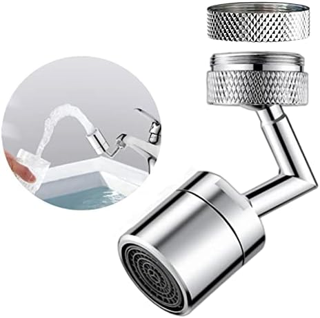 Faucet Extender for Kitchen Sink,720 Degree Swivel Sink Faucet Aerator for Kitchen and Bathroom Water Saving Faucet Sprayer Attachment Moveable Kitchen Tap Head (Two Water Modes) (‎HUICHEN-0002)