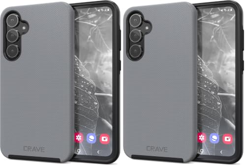Image of Crave for Samsung Galaxy S23 FE Case, Shockproof Protection Dual Layer Case for Samsung Galaxy S23 FE (6.4 inch) - Slate (Pack of 2)