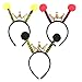 Amosfun 3 unids Diadema de Abeja para Disfraz con Pompones con Corona Antena de Bolas Niños Adultos Regalo de Fiesta