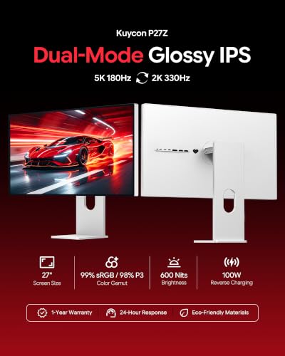 Image of P27Z 27 inch 5K Gaming Monitor, IPS Glossy (Minimalist with Stand)
