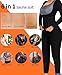 QZSH Sauna Jumpsuit for Women Sweat Suit Full Body Slimming Top and Pants Heat Trapping Shapewear Waist Trainer Tights,Adjustable Waist Belt,Breathable Armpit and Crotch(BH70015-01-L)