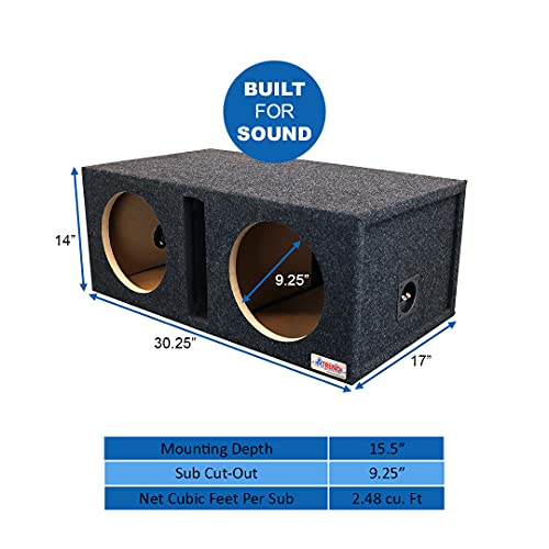 ATREND 10DQV 10” Dual Vented Subwoofer/Speaker Enclosure Subwoofer Box Designed and Engineered in USA with The Latest in Computer Automated Design So You Can Let The Music Move You - Thumbnail 3