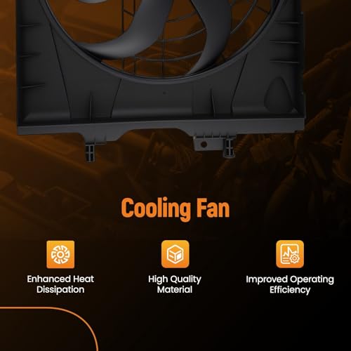 Image of maXpeedingrods Radiator Cooling Fan Assembly for Nissan Kicks S /SR /SV 2018-2023, for Nissan Versa S /SR /SV 2020-2021, 214815RB0B NI3115163 624640