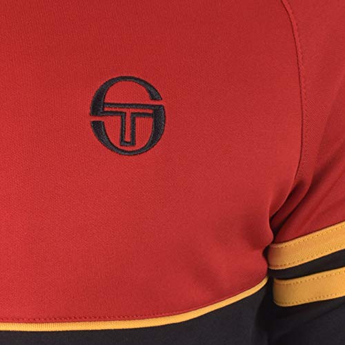 Sergio Tacchini Mens Orion Casual Track Jacket - Black/Red - Xs #TOP2
