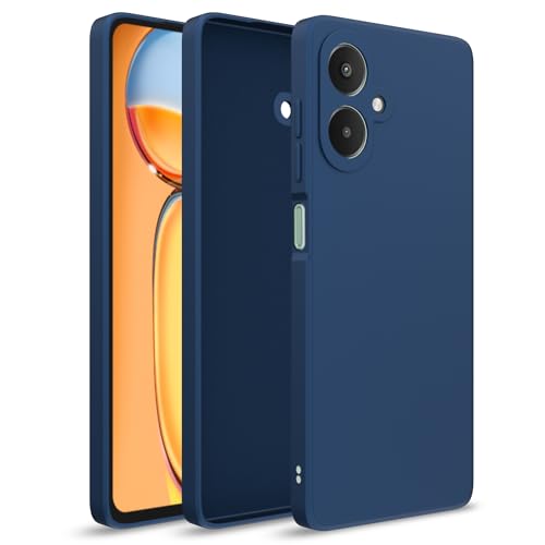 Image of Pikkme Redmi 13C 5G Back Cover Camera Protection Shockproof Soft Matte Silicone Back Case for Redmi 13C 5G (Blue)