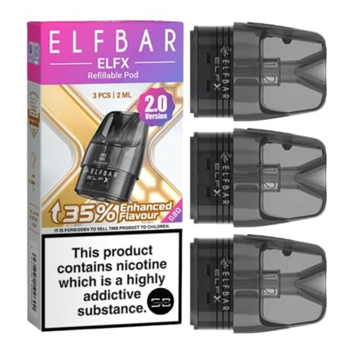 Elfx Pods (0.8) - 3 Pack - Compatible with Elfx Kit Elfx Pro Vape Kit - No Nicotine