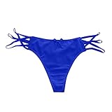 Sexy señoras cintura baja bragas sexy tanga moda correa tanga mujer T pantalones mujer ropa interior barata, azul, Talla única