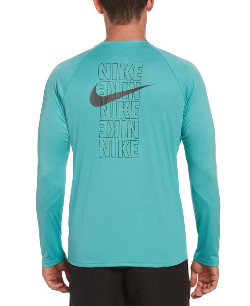 Nike Swim Men's Block Logo Long-Sleeve Hydroguard Swim Shirt Washed Teal XXLarge/Washed Teal2
