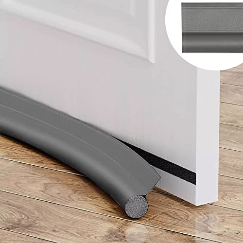 Zugluftstopper für Türen, Einseitig Tür Isolator, 96cm Türbodendichtung Luftzugstopper mit Selbstklebend Klettverschluss, Durchzug Windstopper, Schalldichtung Schaum Türstopper Cover