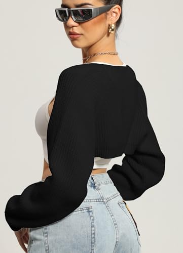 Image of Navneet Women Knit Bolero Shoulder Shrug Sweater Cropped Cardigan
