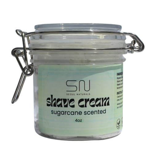 Seoul Naturals Shaving Cream Sugarcane Scented with Spatula, k beauty, 4 oz image 4