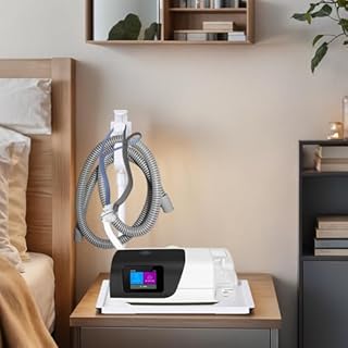 Retractable CPAP Hose Holder for Bed - Adjustable Tube Hanger with Nightstand CPAP Machine Tray, Organizes Mask & Accessories, Compact Design