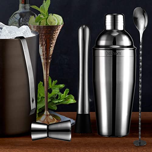 Delihom Cocktail Shaker Set, 10 Teiliges Barkeeper Set, Edelstahl Cocktail Making Set mit Acryl Ständer, Perfect… - Image 3