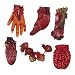 VUAOHIY Halloween Decorations Blood Props Fake Scary Severed Hand Broken Body Parts for Haunted House Halloween Vampire Zombie Party Supplies (6pcs Body Parts )