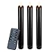 smtyle Black Flameless Candles Set of 3 Battery Operated with Moving Flame Wick Flickering LED Pillar Candle,3 x 4/5/6inch