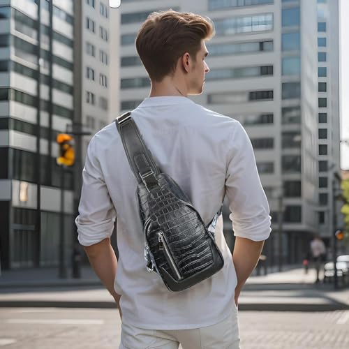 IAGOM Sling Backpack for Men Chest Bag Crossbody Shoulder Bags Travel Bag Purse for Men with Adjustable Strap3