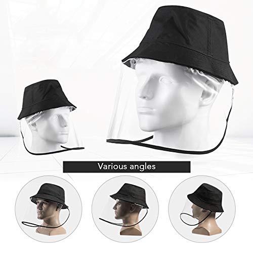 Honelife Chapéu de proteção solar com máscara transparente Tampa à prova de ultravioleta Anti-Poeira