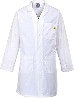 Portwest Bata Esd Antiestática, Tamaño: S, Color: Blanco, AS10WHRS