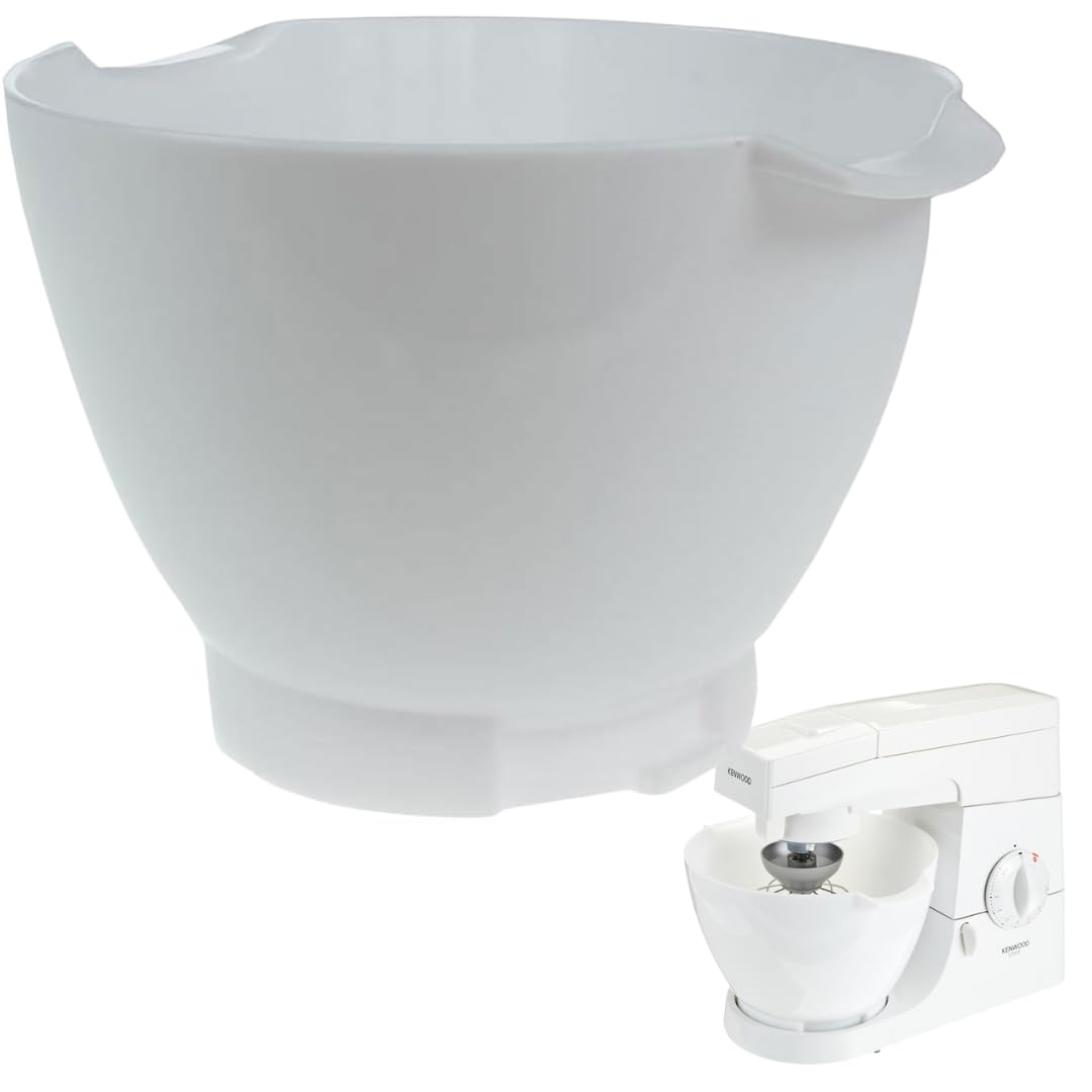 UTIZ Compatible White Round Large Mixing Bowl (4.6L) for Kenwood Models KM201, KM210, KM220, KM290, KM300, KM310, KM315 (Foodmixer Bowl)