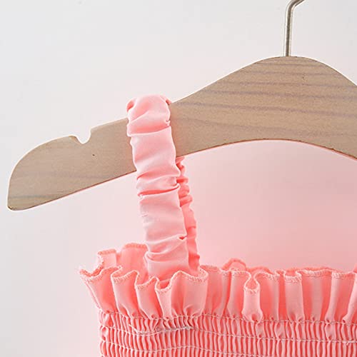 TEVEQ Vestido para meninas, sem mangas, borboleta, tule, renda, babados, dança, festa, princesa, rou