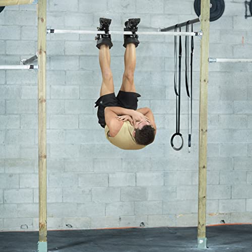Estink Hanging Pull Up Boots,1 Pair Black Inversion Hang Up Boots Therapy Gym Fitness Physio Hang Spine Posture with Comfortable Foam Padding and Locking Clips - Image 4