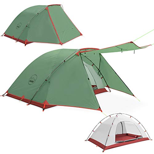 Kazoo 2／4 Person Camping Tent Outdoor Waterproof Family Large Tents 2/4 People Easy Setup Tent With Porch Double Layer #TOP24