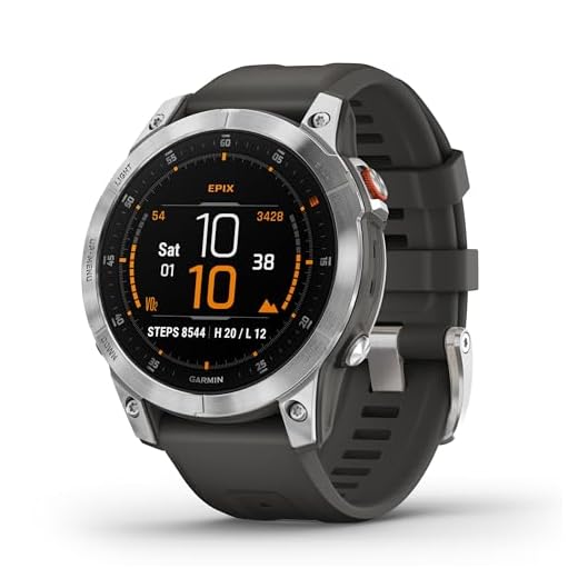 Garmin EPIX 2 - Reloj GPS Multideporte con Pantalla táctil AMOLED, Funciones Superiores, frecuencia cardíaca, mapas y música, Plata Gris
