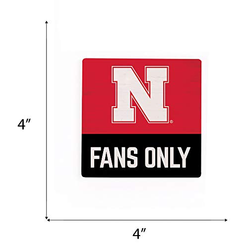 Fans Only University Of Nebraska Cornhuskers Ncaa Logo 4 X 4 Absorbent Ceramic Coasters Pack Of 4 #TOP5