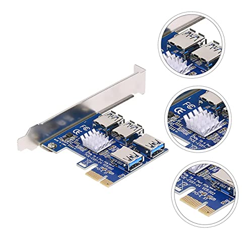 Carte extension PCI Express USB avec 3 adaptateurs PCI-E stables - 3
