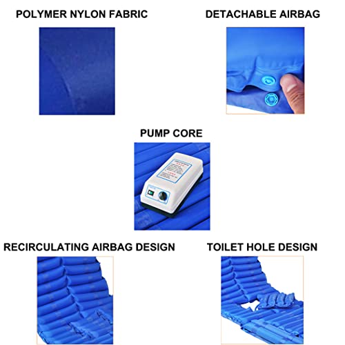 Couvre-matelas à pression d'air alternative de qualité médicale supérieure pour alités