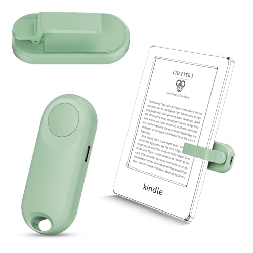 RF Control de Página Remoto, Volteador de Páginas para Kindle Paperwhite Lectura Kobo Surface Comics/Novelas iPhone Tablets Android Tomar Fotos Cámara Grabación de Video Remoto (Verde)