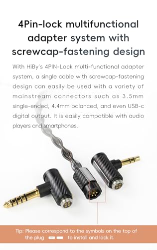 Image of HiBy CuAg8 Balance Earphone Cable Coaxial Silver-Plated Copper Litz Type5 Coaxial Shielding 4Pin-Lock Plugs 3.5mm+4.4mm Jack