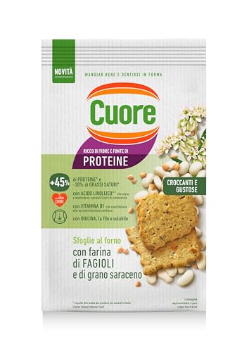 Le nostre Sfoglie croccanti e gustose contengono Olio Cuore, naturalmente ricco di Polinsaturi Omega 6, fra cui l'Acido Linoleico che aiuta a mantenere i normali livelli di colesterolo