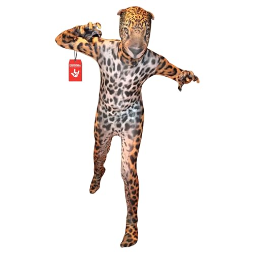 Image of Morphsuits Kids Jaguar Animal Costume, Cheetah Leopard Halloween Costume for Boys Girls M