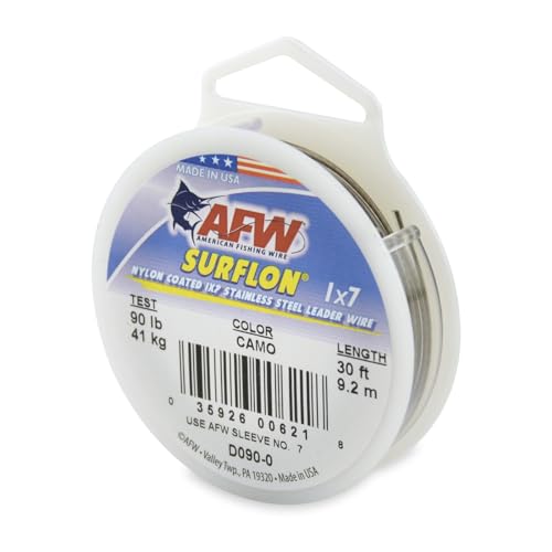 Image of American Fishing Wire Surflon Nylon Coated 1x7 Stainless Steel Leader Wire