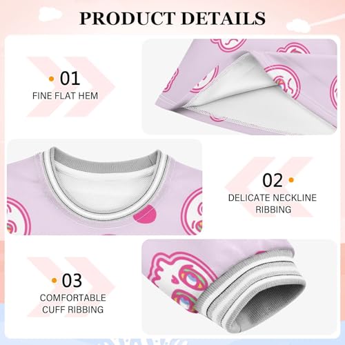 Cute Skull Girls Dresses Long Sleeve Sweatshirt Dress for Girls Winter Toddler Casual A Line Dresses Size 2-8T3