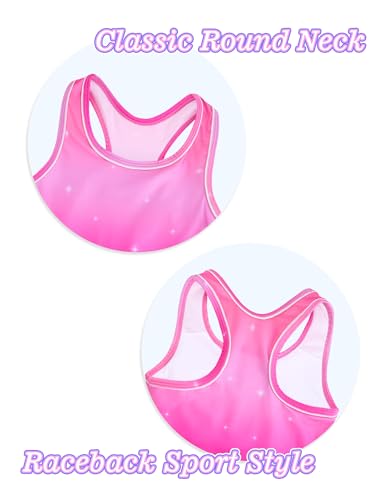 Image of Girls Swimsuits 2 Piece Summer Boyshort Bathing Suit Rash Guard Swimwear for Kids Child Beach with Sun Protection