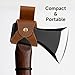 Short Style Leather Hatchet Cover with Belt Clip, Durable Leather Axe Sheath Metal Snap Closure,Hatchet Tool Holster for Garden Protector Camp Outdoor Worker Gift (Leather Hammer Belt Loop)