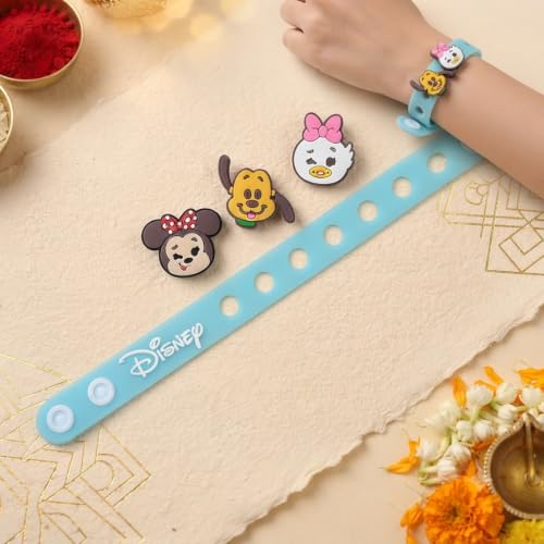 Image of Disney Minnie Mouse DIY Charms Rakhi | Mix and Match Charms | Rakhi for Boys and Girls, Bhaiya, Bhai | Raksha Bandhan Gift