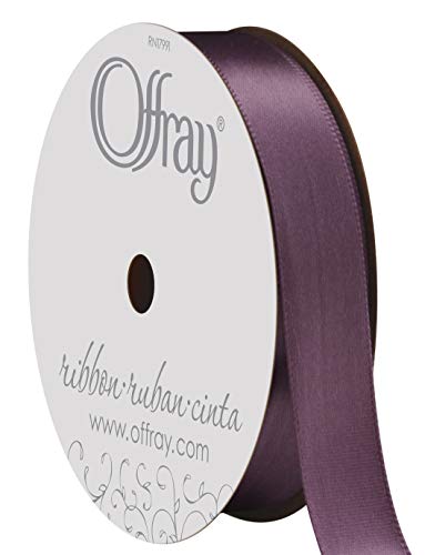 Image of Berwick 995839 5 /8 inch Wide Single Face Satin Ribbon, Amethyst Purple, 6 Yds