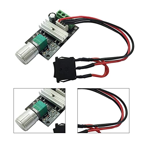 Controlador de velocidad de motor CC 3A PWM ajustable de 6V a 28V con interruptor de marcha 4