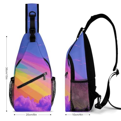 Bolso tipo sling casual para viaje y senderismo unisex miniatura 2