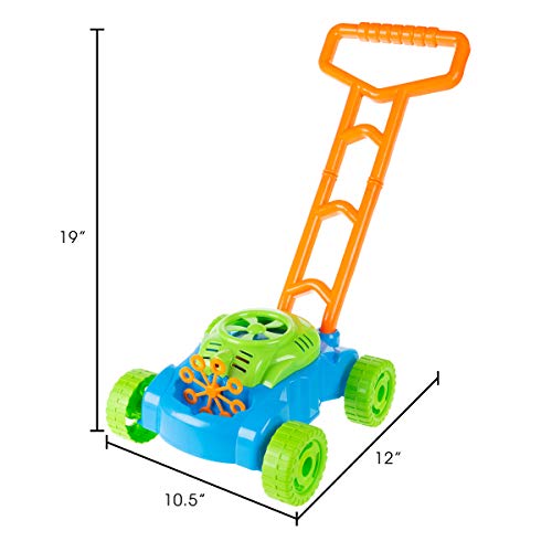 image for Hey! Play! Bubble Lawn Mower - Outside Push Lawnmower Bubble Blower Ma