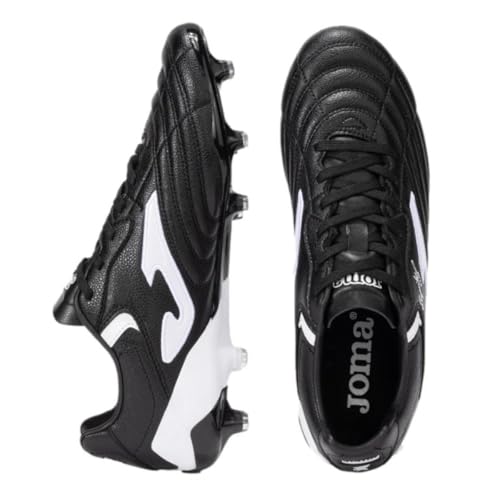 Joma Soccer Boots Firm Ground, 6.5-11 - Professional Cleats - Microfiber Upper, Chrome Sole, Heel Reinforcement, and Sock-Like Fit - Aguila Cup FG3