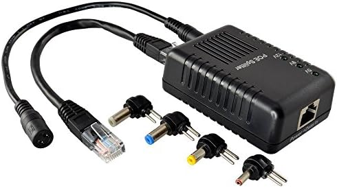 Amcrest Active PoE Splitter Adapter, IEEE 802.3af compliant, Up To 100 meters, 5V / 12V Output