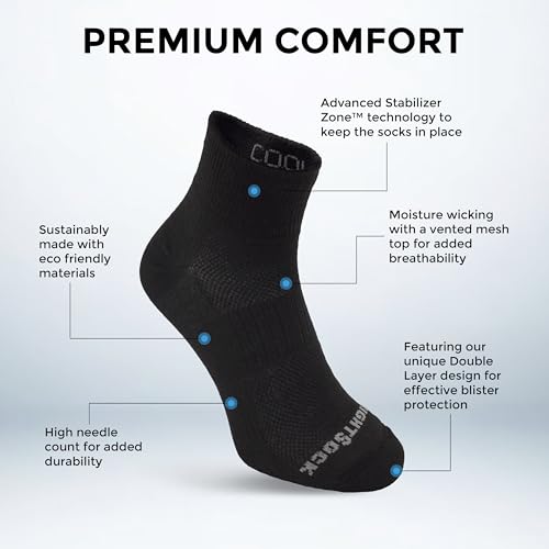 Calcetines Wrightsock Coolmesh ll Qrt en blanco y gris talla S 2