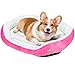 Resulzon Cute Paw Print Comfortable Pets Dog Cats Puppy Kitten Nest Mat Pad Soft Fleece Bed(Pink)