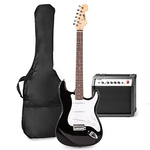 MAX GigKit Set de Guitare Électrique avec Support de Guitare – Noir, Idéal pour Débuter la Guitare - Les Beatles, Paul McCartney, John Lennon, RIngo Starr, George Harrison MAX GigKit Set de Guitare Électrique avec Support de Guitare - Noir, Idéal pour Débuter la Guitare – Image 5