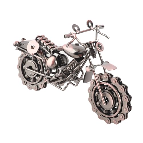 Motocicleta de metal retro de diseño antiguo, el regalo ideal para amantes del motor