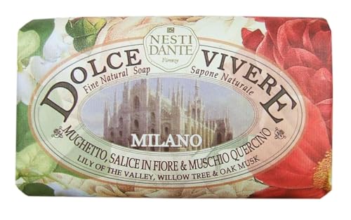Dolce Vivere Milano Lily Of The Valley, Willow Tree & Oak Musk Fine Natural Soap Bar, 250 g